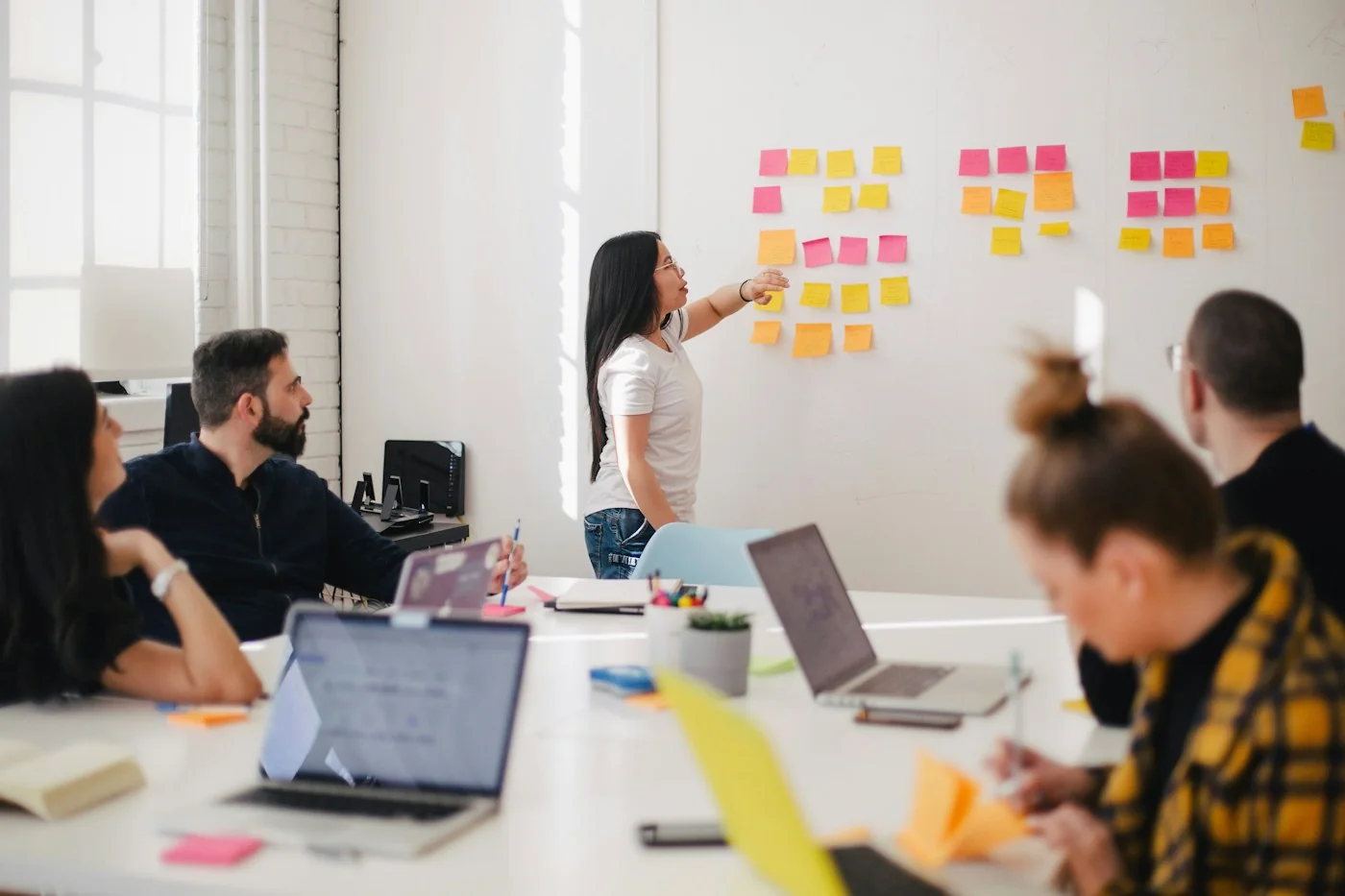 Professionals discussing a business growth plan